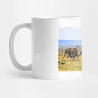 Elephant Family Walks across Savannah Mug